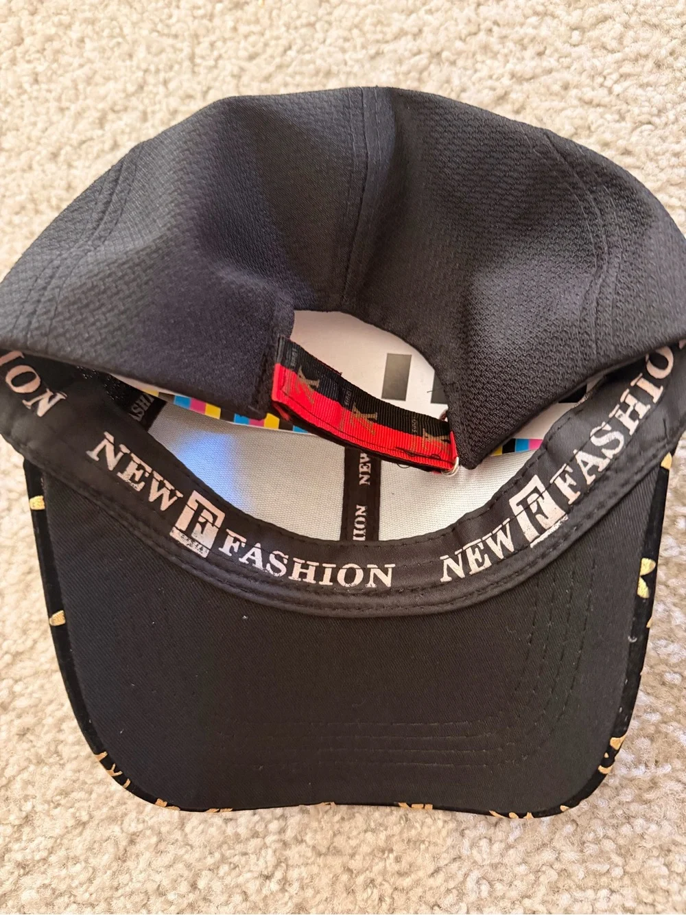 Knitworks Black Hat with Multicolor Stripe Accent